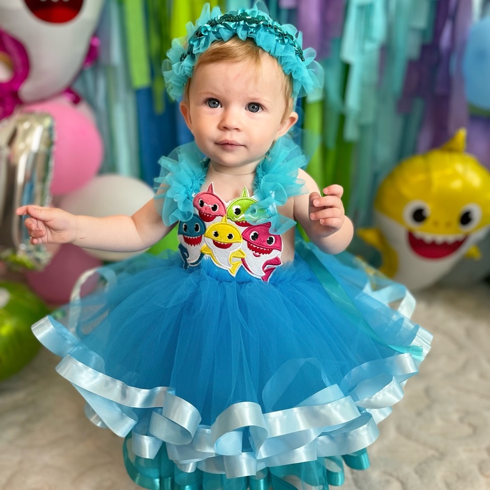 New York Couture Toddler Girls BABY Girl BABY SHARK Tutu Party Dress